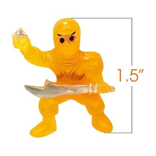  ArtCreativity Mini Ninja Figurines, Pack of 48, Assorted Colors Plastic Action Figures, Little Ninja Warriors in Assorted Poses, Cool Cupcake Topper, Goodie Bag Fillers & Party Favors for Kids