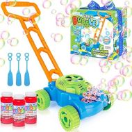 ArtCreativity Bubble Lawn Mower, Bubble Blowing Push Toys for Kids Ages 1 2 3 4 5, Bubble Machine, Summer Outdoor Gardening Toys for Toddlers, Birthday Gifts Party Favors for Boys & Girls