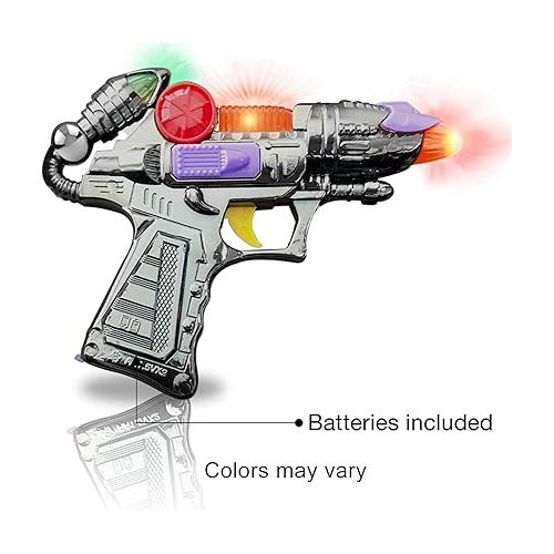  ArtCreativity Ranger Hand-Gun Toy Set with Flashing Lights & Sounds, 2 Cool Futuristic Handguns, Pretend Play, Great Party Favor, Gift for Boys and Girls, Batteries Included- Colors May Vary