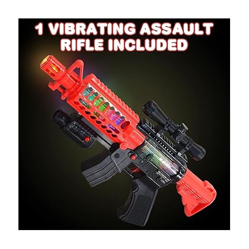  Artcreativty Toy Rifle Vibrating Toy Guns for Boys, 13.25 Inch Light Up Fake Gun with Sounds, Immersive Vibration, and Batteries Included, Military Toy Machine Gun, Toy Guns for Boys 8-12