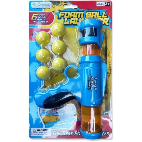  ArtCreativity Foam Ball Launcher with 6 Balls, Pump Action Shooting Toy Blaster for Kids, Outdoor Summer Fun, Fetch Toy for Dogs, Best Holiday or Birthday Gift for Boys and Girls