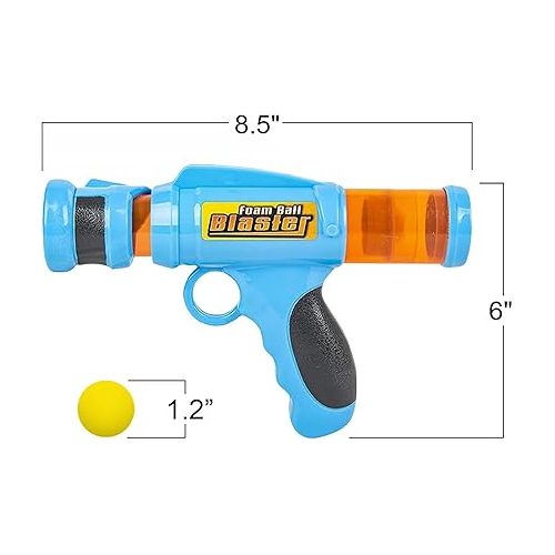  ArtCreativity Foam Ball Launcher with 6 Balls, Pump Action Shooting Toy Blaster for Kids, Outdoor Summer Fun, Fetch Toy for Dogs, Best Holiday or Birthday Gift for Boys and Girls