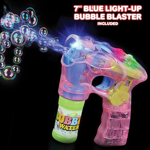  [아마존 핫딜]  [아마존핫딜]ArtCreativity Blue, Pink and Purple Bubble Blaster Set with LED Light Up and Sound, Includes 7 Inch Bubble Guns and 6 Bottles of Bubble Solution Refill, Party Favors - Batteries In