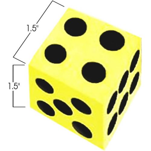  [아마존베스트]ArtCreativity Colored Foam Dice Set - Pack of 24 - 1.5 Inches Big - Colorful Dice Set - Six Assorted Colors - Fun Playing Games - Great Gift for Kids