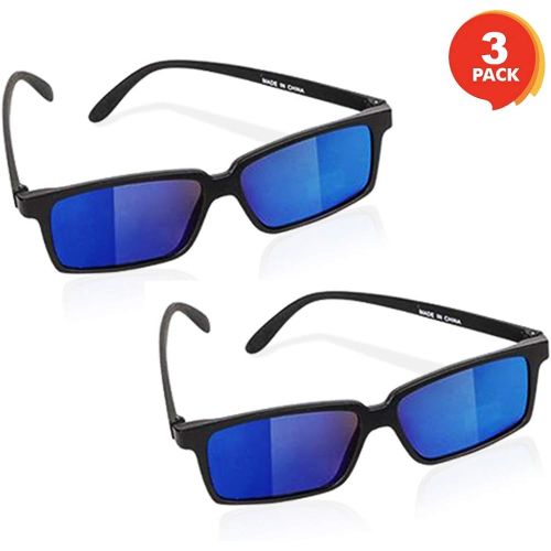  [아마존베스트]ArtCreativity Spy Glasses for Kids - Set of 3 - See Behind You Sunglasses with Rear View Mirrors - Fun Party Favors, Detective Gadgets, Secret Agent Costume Props, Gift Idea for Bo