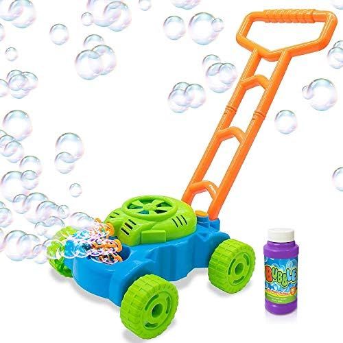  [아마존베스트]ArtCreativity Bubble Lawn Mower - Electronic Bubble Blower Machine - Fun Bubbles Blowing Push Toys for Kids - Bubble Solution Included - Best Birthday Gift for Boys, Girls, Toddler