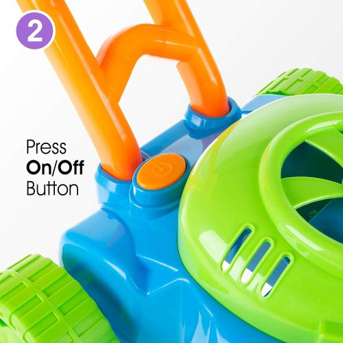  [아마존베스트]ArtCreativity Bubble Lawn Mower - Electronic Bubble Blower Machine - Fun Bubbles Blowing Push Toys for Kids - Bubble Solution Included - Best Birthday Gift for Boys, Girls, Toddler