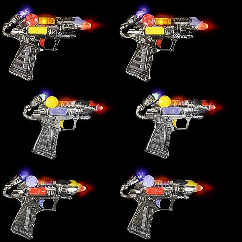 ArtCreativity Ranger Hand-Gun Toy Set with Flashing Lights and Sounds, 6 Cool Futuristic Handguns, Pretend Play Toy Gun, Great Party Favor - Gift for Boys and Girls, Batteries Incl