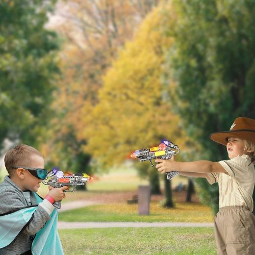  ArtCreativity Ranger Hand-Gun Toy Set with Flashing Lights and Sounds, 6 Cool Futuristic Handguns, Pretend Play Toy Gun, Great Party Favor - Gift for Boys and Girls, Batteries Incl