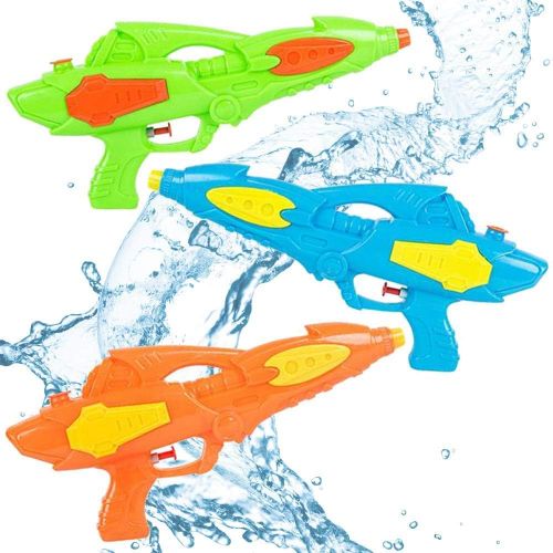  ArtCreativity Space Water Squirt Guns for Kids, Toddlers and Adults - Set of 3, 12 Inch Blaster Toys for Swimming Pool, Beach and Outdoor Summer Fun, Cool Birthday Party Favors for