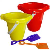 ArtCreativity Beach Sand Pail and Shovel Set, Includes 2 Sand Shovels and 2 Buckets, Fun Summer Beach Sand Toys, Sandcastle Building Toys, Practical Gift, Party Favor and Prize- Co