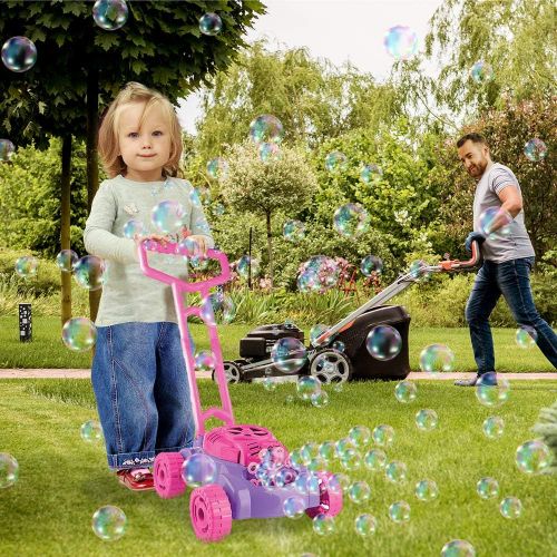  [무료배송] ArtCreativity 유아용 분홍색 및 보라색 거품 잔디 깎는 기계/전자 거품 송풍기/아이들을 위한 재미있는 거품 장난감/생일 선물