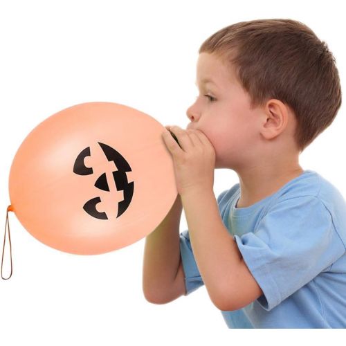  할로윈 용품ArtCreativity Jack-O-Lantern Punch Balls, Set of 12, Durable Latex Balloons with Rubber Bands Attached, Great for Halloween Trick or Treat Party Favors, Goodie Bag Fillers for Kids