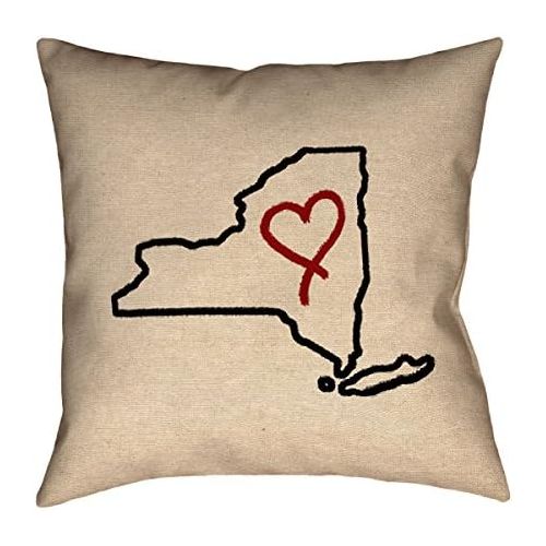  ArtVerse Katelyn Smith New York Love 18 x 18 Outdoor Pillows & Cushions UV Properties + Waterproof and Mildew Proof