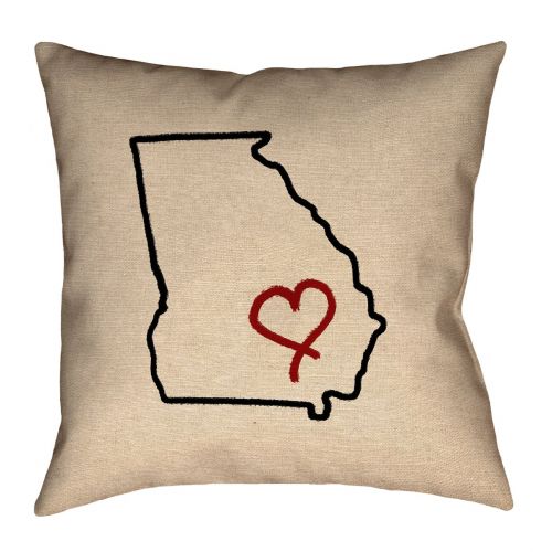 ArtVerse Katelyn Smith 26 x 26 Cotton Twill Double Sided Print with Concealed Zipper & Insert Georgia Love Pillow
