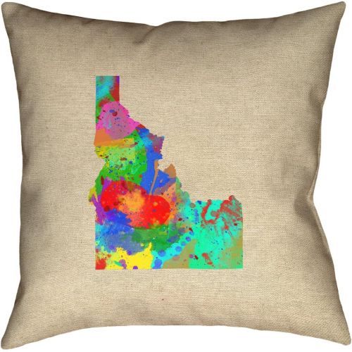  ArtVerse Katelyn Smith 36 x 36 Floor Double Sided Print with Concealed Zipper & Insert Idaho Watercolor Pillow