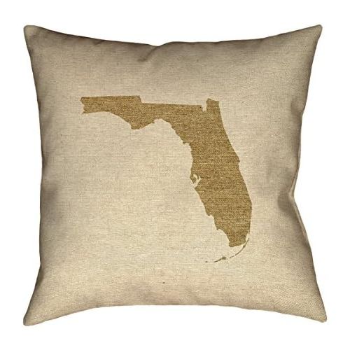  ArtVerse Katelyn Smith 40 x 40 Floor Double Sided Print with Concealed Zipper & Insert Florida Canvas Pillow