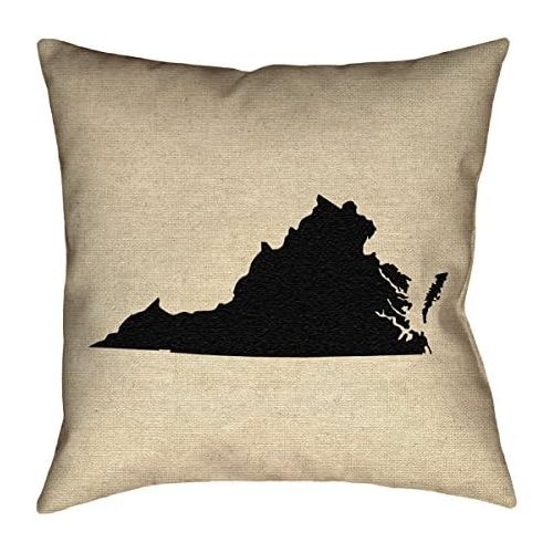  ArtVerse Katelyn Smith 18 x 18 Spun Polyester Double Sided Print with Concealed Zipper & Insert Virginia Pillow