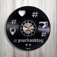 ArtWallCrafts Hashtag gift, Vinyl wall clock, Hashtag art, Hashtag wedding, Hashtag decor, Hashtag sign, Hashtag wall art, Hashtag symbol, Wall clock