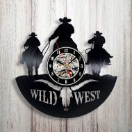 ArtWallCrafts Wild West party, Vinyl record wall clock, Wild West birthday party, Wild West gifts, Cowboy decor, Dallas cowboys, Western birthday decor