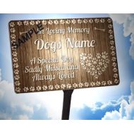 ArtandPlax Personalised Dog Memorial Plaque & Stake. 100% Waterproof, UV Protection.