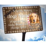 ArtandPlax Your Photo Personalised Dog Memorial Plaque & Stake. Waterproof, UV Protection.