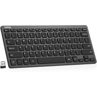 Arteck 2.4G Wireless Keyboard Ultra Slim and Compact Keyboard with Media Hotkeys for Computer Desktop PC Laptop Surface Smart TV and Windows 11/10/8/7, Black