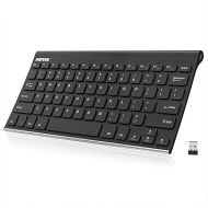 Arteck 2.4G Wireless Keyboard Stainless Steel Ultra Slim Keyboard for Computer/Desktop/PC/Laptop/Surface/Smart TV and Windows 11/10 / 8/7 / Vista/XP Built in Rechargeable Battery