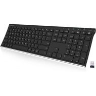 [아마존핫딜][아마존 핫딜] Arteck 2.4G Wireless Keyboard Stainless Steel Ultra Slim Full Size Keyboard with Numeric Keypad for Computer/Desktop/PC/Laptop/Surface/Smart TV and Windows 10/8/ 7 Built in Recharg