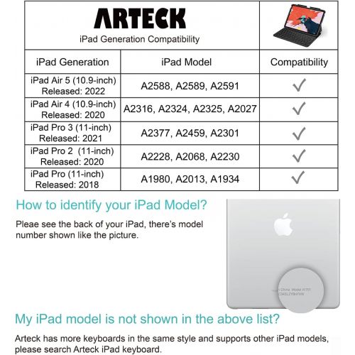  [아마존베스트]Arteck iPad Pro 11-inch iPad Pro 2020 Keyboard, Ultra-Thin Bluetooth Keyboard with Folio Full Protection Case for Apple iPad Pro 11-inch 2nd Generation (2020) and iPad Pro 11-inch