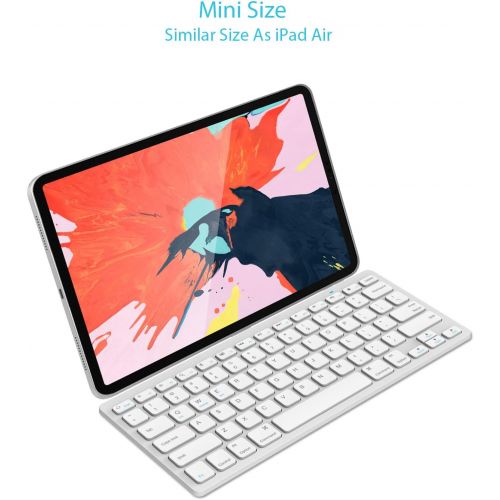  [아마존베스트]Arteck Ultra-Slim Bluetooth Keyboard Compatible with iPad 10.2-inch/iPad Air/iPad 9.7-inch/iPad Pro/iPad Mini, iPhone and Other Bluetooth Enabled Devices Including iOS, Android, Wi
