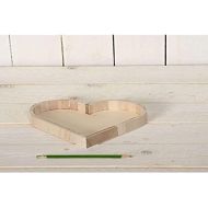 Artemio VIPPC Heart-Shaped Tray, Wood, Beige 21 x 3.5 x 22 cm