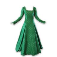 Artemisia Designs Renaissance Medieval Gown with Fleur De Lis Pattern