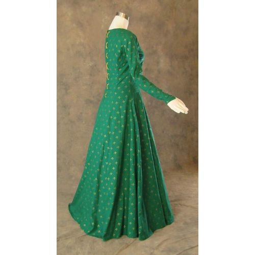  Artemisia Designs Renaissance Medieval Gown with Fleur De Lis Pattern