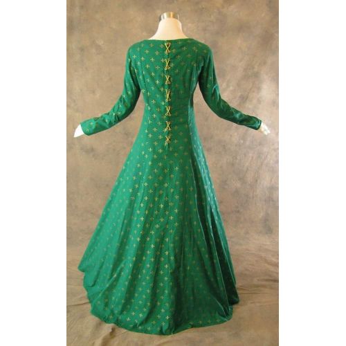  Artemisia Designs Renaissance Medieval Gown with Fleur De Lis Pattern