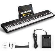 Artesia Portable 88 Key Weighted Keyboard Piano, 88-Key Digital Piano Keyboard with Full-Size Velocity Sensitive Keys, Electric Keyboard Piano including Sustain Pedal & Live Piano Lessons and Melodics