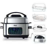 Artestia 12-in-1 Multi Cooker with Air Fry, Sous Vide, Rice, Saute, Slow Cook, Steam, Roast, & Grill - Removable 6.5 QT Cooking Bowl, 12 Pre-Set Programs, Stainless Steel