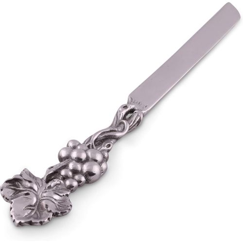  Arthur Court Metal Cake Knife Grape Pattern Sand Casted in Aluminum with Artisan Quality Hand Polished Tarnish Free 13.75 inch Long