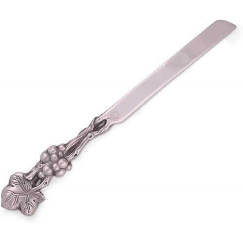  [아마존베스트]Arthur Court Metal Cake Knife Grape Pattern Sand Casted in Aluminum with Artisan Quality Hand Polished Tarnish Free 13.75 inch