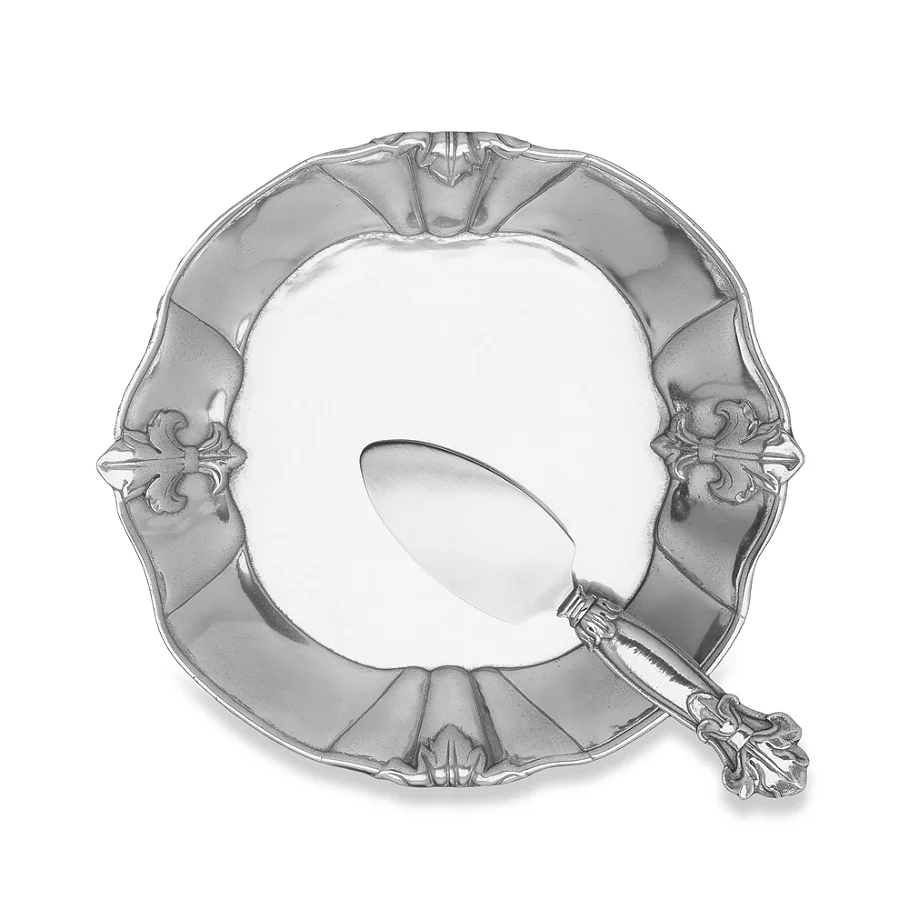 Arthur Court Designs Fleur de lis Plate with Server