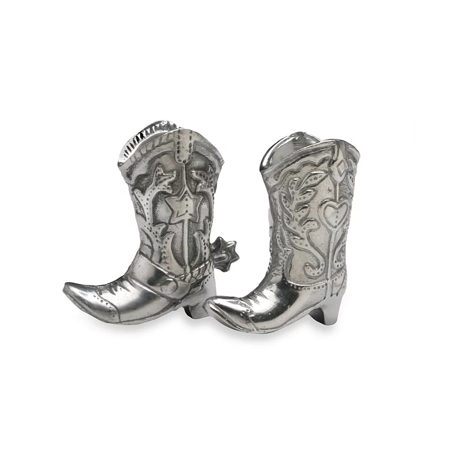  Arthur Court Designs Cowboy Boot Salt & Pepper Shakers