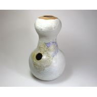 Artifactorium Clay Percussion Bottle Sitting Goddess Drum, Stoneware Pottery Udu Style Hand Drum