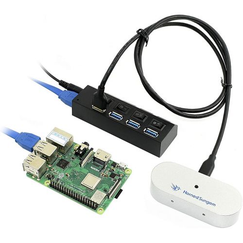  CQRobot Based on Plug and AI Concept Horned Sungem Artificial Intelligence Vision Kit, Supports Raspberry Pi or PC, with Intel Movidius MA245X, DIY AI Applications Like Intelligent Cameras