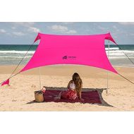 ARTIK SUNSHADE Beach Tents Sun Shade - Vacation Pop-Up Tent, UPF50 UV Protection Canopy with Travel Carry Bag, Portable Outdoor Shelter for Camping, Fishing & Picnics - 2 Poles, Me