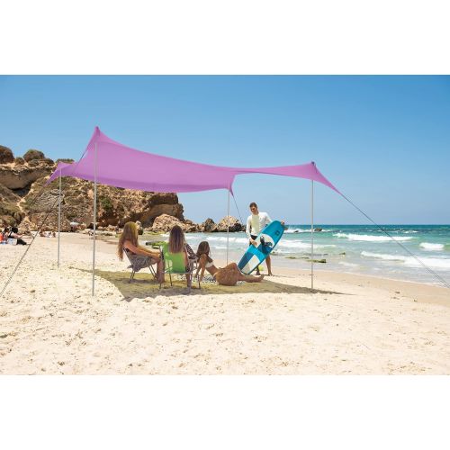  Artik sunshade Beach Tents Sun Shade - Vacation Pop-Up Tent, UPF50 UV Protection Canopy with Travel Bag, Portable Shelter for Camping, Fishing & Picnics - 4 Poles, Extra-Large Size