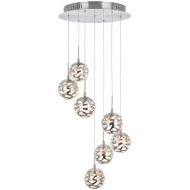 Artika AVE7-SS-HD1 7th Avenue Suspended Indoor Light Fixture, 14-inches with Dimmable Light and a Satin Nickel Finish