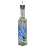 ArtisanStreets Blue Hydrangea Pour Bottle. Hand Painted