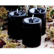 ArtisanWitchcrafts WITCHES POWER Old European Witchcraft Black Pillar Votive Candles with Dragons Blood, Mugwort and Myrrh