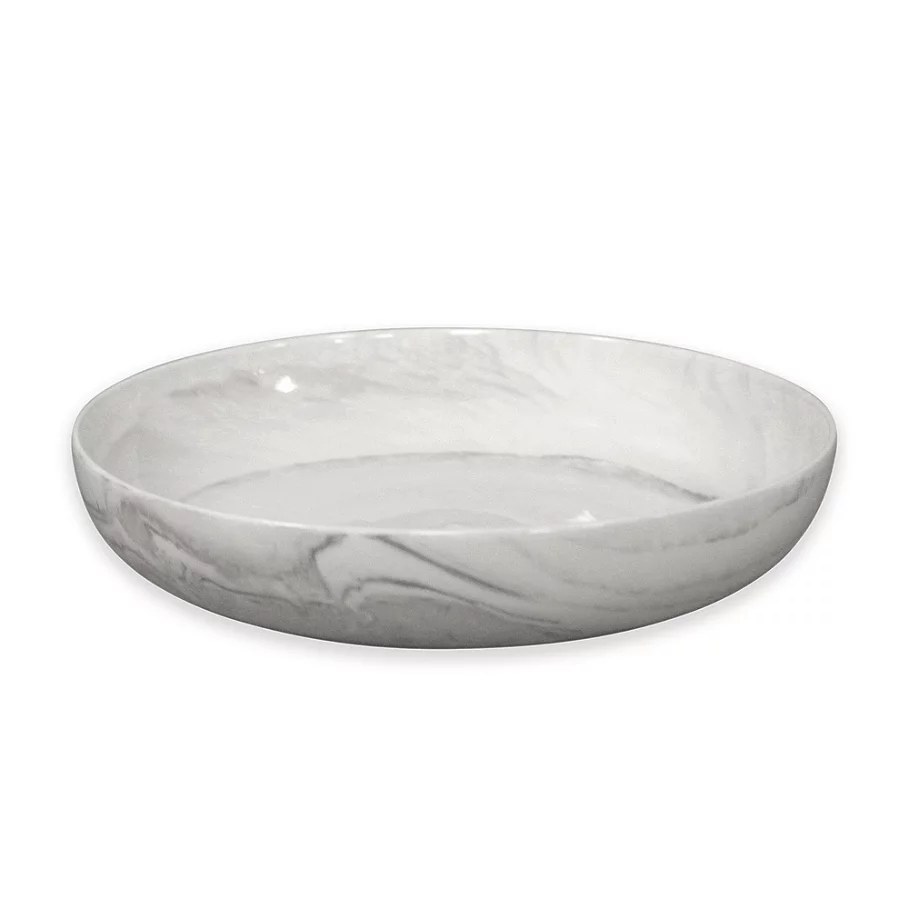 Artisanal Kitchen Supply Coupe Marbleized Dinner Bowl in Grey