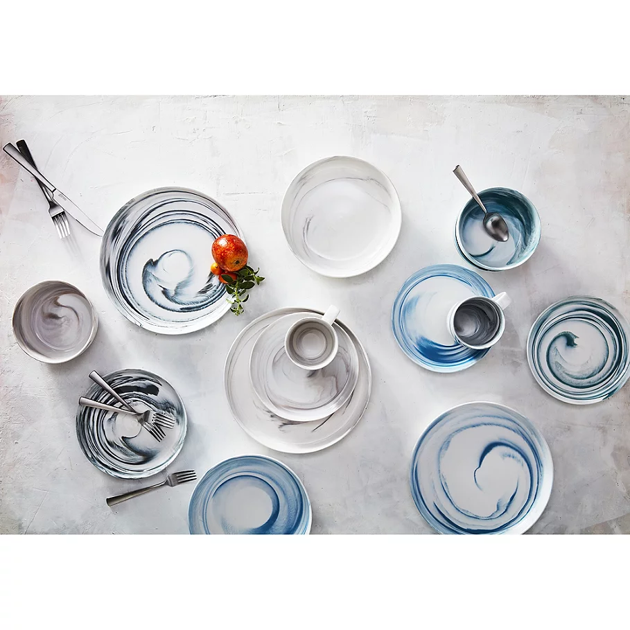  Artisanal Kitchen Supply Coupe Marbleized Dinner Bowl in Grey